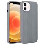 For iPhone 12 Weave Texture Silicone Phone Case(Grey)