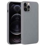 For iPhone 12 Pro Weave Texture Silicone Phone Case(Grey)