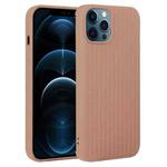 For iPhone 12 Pro Max Weave Texture Silicone Phone Case(Brown)