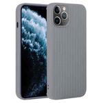 For iPhone 11 Pro Max Weave Texture Silicone Phone Case(Grey)