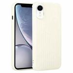 For iPhone XR Weave Texture Silicone Phone Case(White)