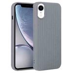 For iPhone XR Weave Texture Silicone Phone Case(Grey)