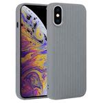 For iPhone XS Max Weave Texture Silicone Phone Case(Grey)