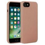 For iPhone SE 2022 / SE 2020 / 7 / 8 Weave Texture Silicone Phone Case(Brown)