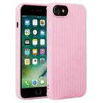 For iPhone SE 2022 / SE 2020 / 7 / 8 Weave Texture Silicone Phone Case(Pink)