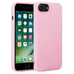 For iPhone 7 Plus / 8 Plus Weave Texture Silicone Phone Case(Pink)