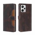 For Xiaomi Redmi Note 12 Pro+ China Skin Feel Magnetic Buckle Leather Phone Case(Brown)