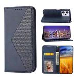 For Xiaomi Redmi Note 12 Pro 5G China Cubic Grid Calf Texture Magnetic Leather Phone Case(Blue)