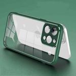 For iPhone 14 Pro Max Electroplated PC Transparent Phone Case(Green)