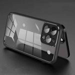 For iPhone 14 Pro Electroplated PC Transparent Phone Case(Black)