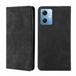 For Xiaomi Redmi Note 12 China Skin Feel Magnetic Horizontal Flip Leather Phone Case(Black)