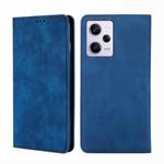 For Xiaomi Redmi Note 12 Pro 5G China Skin Feel Magnetic Horizontal Flip Leather Phone Case(Blue)