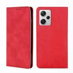 For Xiaomi Redmi Note 12 Pro+ China Skin Feel Magnetic Horizontal Flip Leather Phone Case(Red)