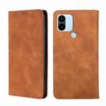 For Xiaomi Redmi A1+ 4G Skin Feel Magnetic Horizontal Flip Leather Phone Case(Light Brown)
