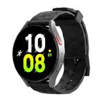 20mm Football Texture Silicone Watch Band(Black)