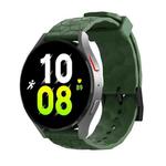 20mm Football Texture Silicone Watch Band(Army Green)