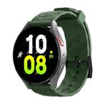 22mm Football Texture Silicone Watch Band(Army Green)