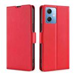 For Xiaomi Redmi Note 12 China Ultra-thin Voltage Side Buckle Horizontal Flip Leather Phone Case(Red)