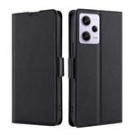 For Xiaomi Redmi Note 12 Pro 5G China Ultra-thin Voltage Side Buckle Horizontal Flip Leather Phone Case(Black)