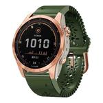 For Garmin Fenix 7S / 6S / 5S Quick Release Lace Silicone Watch Band(Army Green)