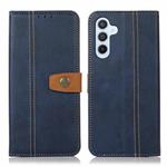 For Samsung Galaxy A54 5G Stitching Thread Calf Texture Leather Phone Case(Blue)