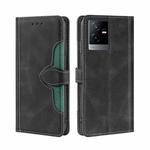 For vivo T2x 5G/Y73t/iQOO Z6x Skin Feel Magnetic Buckle Leather Phone Case(Black)