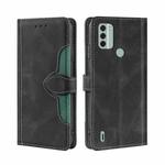 For Nokia C31 Skin Feel Magnetic Buckle Leather Phone Case(Black)