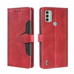 For Nokia C31 Skin Feel Magnetic Buckle Leather Phone Case(Red)