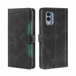 For Nokia X30 5G Skin Feel Magnetic Buckle Leather Phone Case(Black)