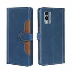 For Nokia X30 5G Skin Feel Magnetic Buckle Leather Phone Case(Blue)