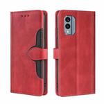 For Nokia X30 5G Skin Feel Magnetic Buckle Leather Phone Case(Red)