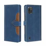 For ZTE Blade A52 Lite Skin Feel Magnetic Buckle Leather Phone Case(Blue)