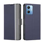 For Xiaomi Redmi Note 12 China Twill Texture Side Button Leather Phone Case(Blue)