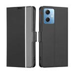 For Xiaomi Redmi Note 12 China Twill Texture Side Button Leather Phone Case(Black)