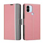 For Xiaomi Redmi A1+ 4G Twill Texture Side Button Leather Phone Case(Pink)