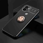 For Xiaomi Redmi A1+ Metal Ring Holder 360 Degree Rotating TPU Phone Case(Black Gold)