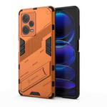 For Xiaomi Redmi Note 12 Pro+ China Punk Armor 2 in 1 PC + TPU Phone Case with Invisible Holder(Orange)