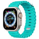 Ocean Buckle Silicone Watch Band For Apple Watch Ultra 49mm / Series 8&7 45mm / SE 2&6&SE&5&4 44mm(Teal)