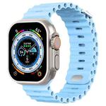 Ocean Buckle Silicone Watch Band For Apple Watch Ultra 49mm / Series 8&7 45mm / SE 2&6&SE&5&4 44mm(Gem Green)