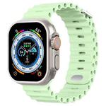 Ocean Buckle Silicone Watch Band For Apple Watch Ultra 49mm / Series 8&7 45mm / SE 2&6&SE&5&4 44mm(Pistachio Green)