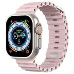 Ocean Buckle Silicone Watch Band For Apple Watch Ultra 49mm / Series 8&7 45mm / SE 2&6&SE&5&4 44mm(Pink Sand)