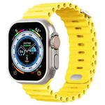 Ocean Buckle Silicone Watch Band For Apple Watch Ultra 49mm / Series 8&7 45mm / SE 2&6&SE&5&4 44mm(Yellow)