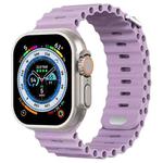 Ocean Buckle Silicone Watch Band For Apple Watch Series 8&7 41mm / SE 2&6&SE&5&4 40mm / 3&2&1 38mm(Lavender Purple)