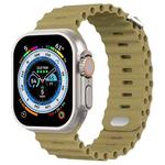 Ocean Buckle Silicone Watch Band For Apple Watch Series 8&7 41mm / SE 2&6&SE&5&4 40mm / 3&2&1 38mm(Olive)