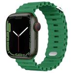 Ocean Buckle Silicone Watch Band For Apple Watch Series 8&7 41mm / SE 2&6&SE&5&4 40mm / 3&2&1 38mm(Emerald Green)