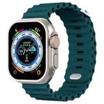 Ocean Buckle Silicone Watch Band For Apple Watch Series 8&7 41mm / SE 2&6&SE&5&4 40mm / 3&2&1 38mm(Teal Green)