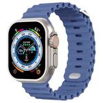 Ocean Buckle Silicone Watch Band For Apple Watch Series 8&7 41mm / SE 2&6&SE&5&4 40mm / 3&2&1 38mm(Ocean Blue)