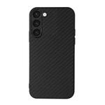 For Samsung Galaxy S23+ 5G Accurate Hole Carbon Fiber Texture PU Phone Case(Black)