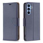 For Samsung Galaxy A54 5G Litchi Texture Pure Color Leather Phone Case(Blue)