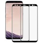 for Galaxy S8 2 PCS 3D Curved Silk-screen PET Frosted Full Coverage Protective Film(Black)